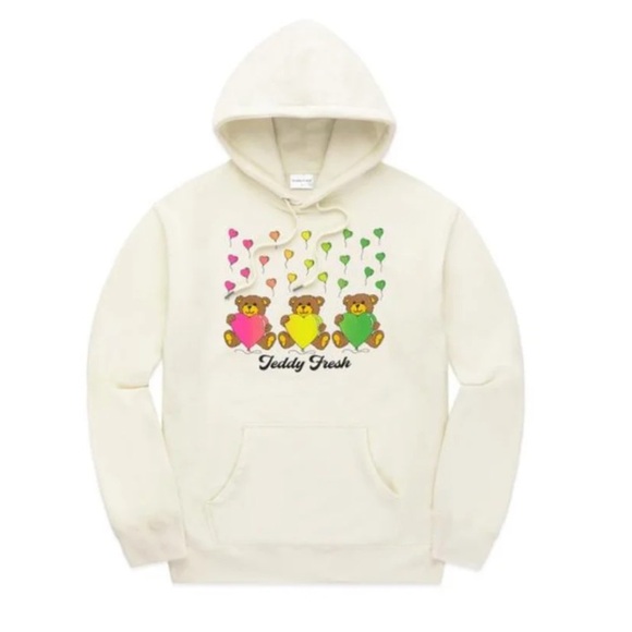 Teddy Fresh Cute AF Teddy Fresh Print Hoodie Small - Picture 1 of 6